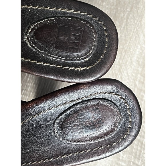 Frye Womens Joy Vintage Brown Beaded Open Toe Slip On Slide Sandals US 9.5 B - Picture 4 of 9